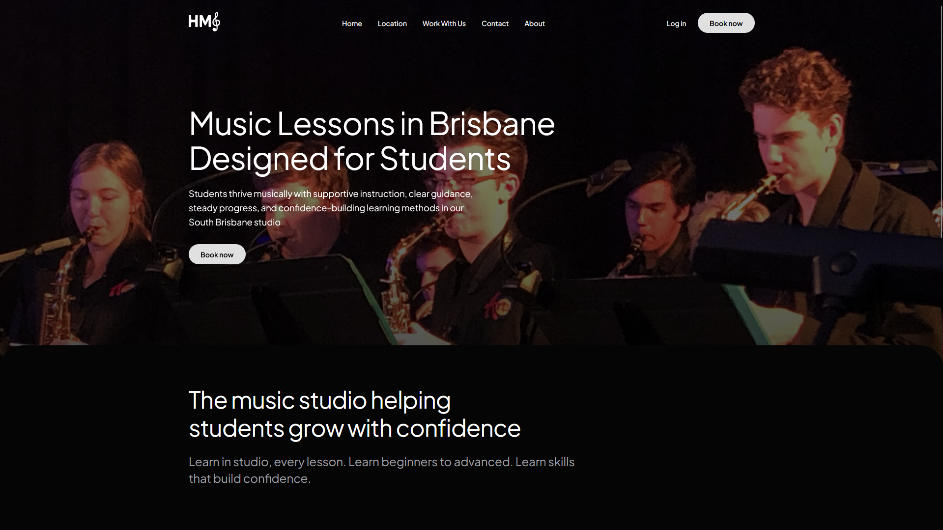 Hooper Music Studio web application built by Brisbane software engineer Tai Tran